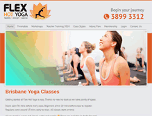 Tablet Screenshot of flexhotyoga.com.au